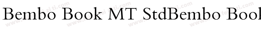 Bembo Book MT StdBembo Book MT Std字体转换